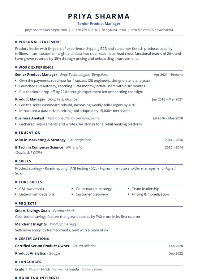 Corporate ATS Pro resume template