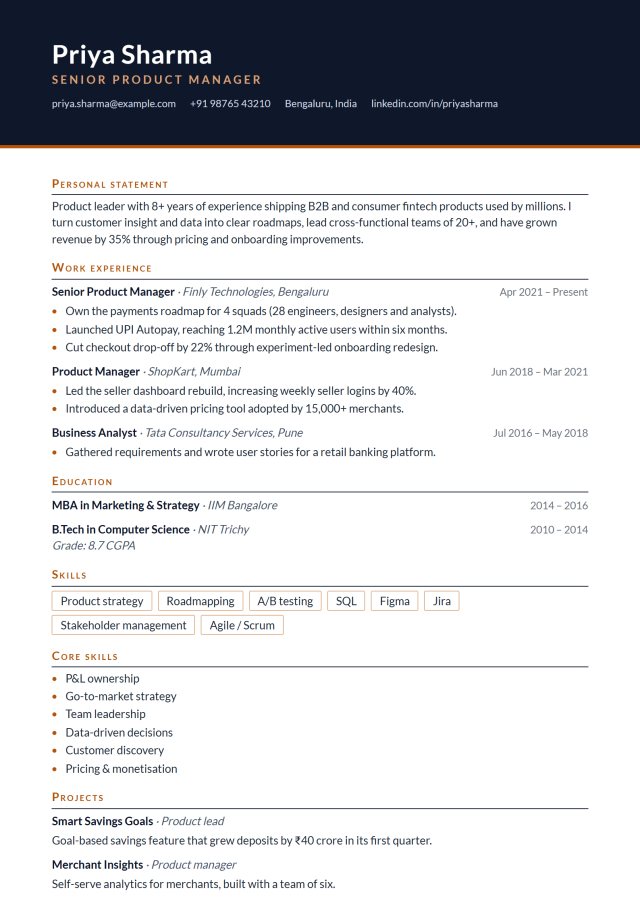 Corporate Premium resume template