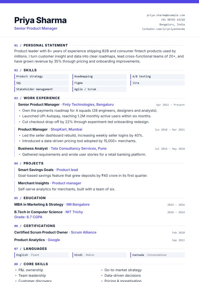 Engineer Pro resume template