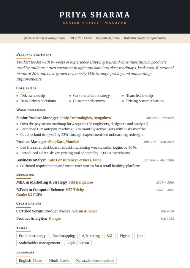 Executive Suite resume template