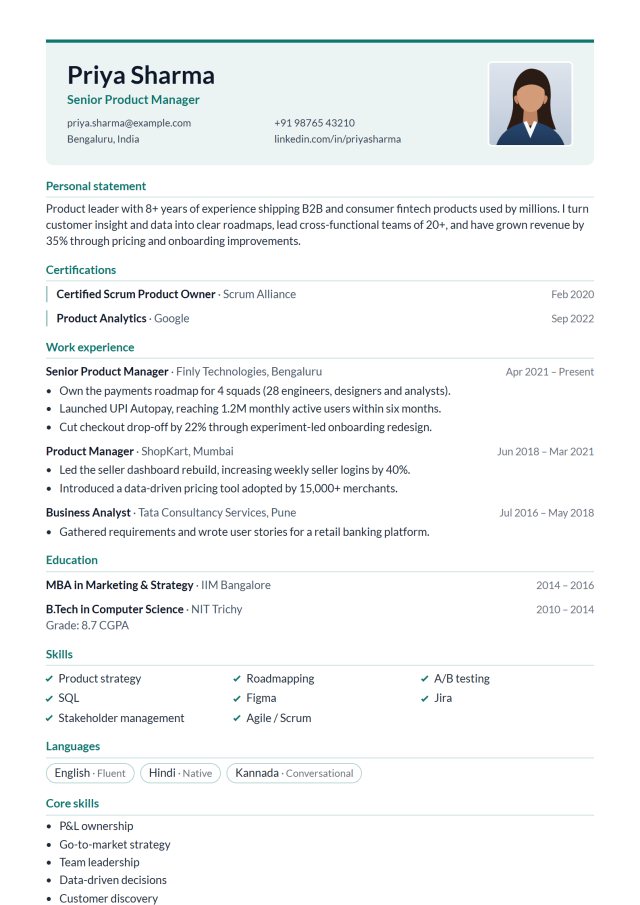 Healthcare resume template